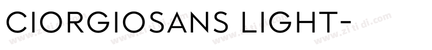 CiorgioSans Light字体转换